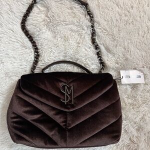 Steve Madden Chocolate Brown Quilted Shoulder Bag